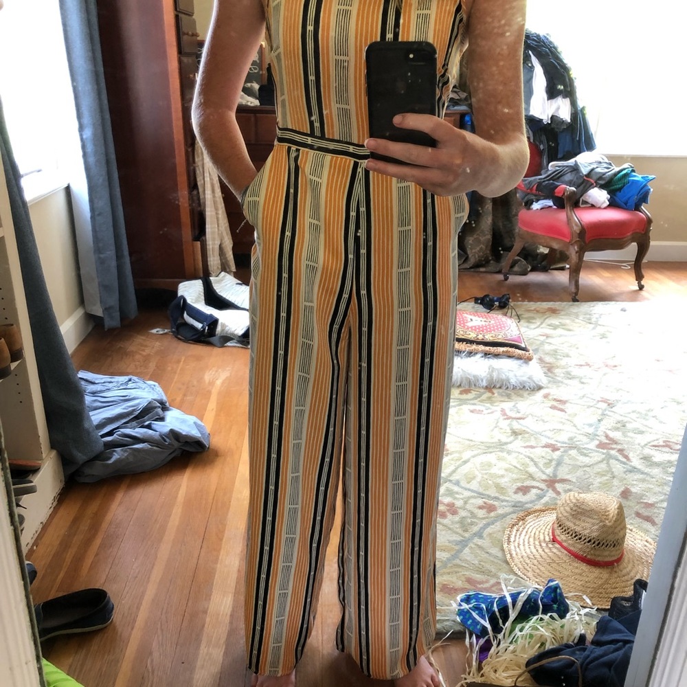 Orange and black jumpsuit! - Picture 3 of 5